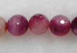 CAG432 15.5 inches 16mm faceted round agate beads Wholesale