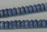 CAG4372 15.5 inches 5*10mm rondelle dyed blue lace agate beads