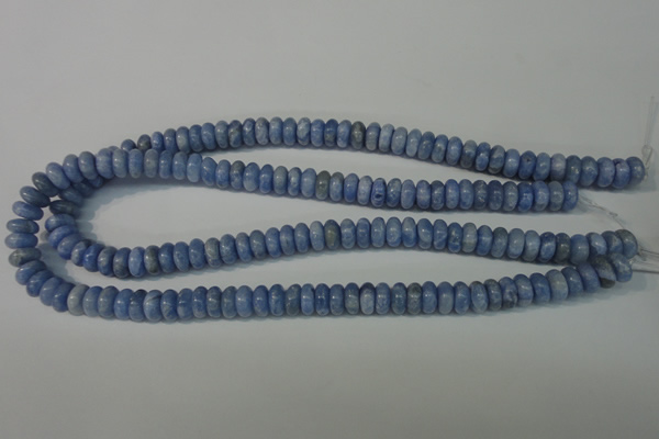 CAG4372 15.5 inches 5*10mm rondelle dyed blue lace agate beads