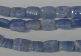 CAG4387 15.5 inches 8*10mm rectangle dyed blue lace agate beads