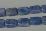 CAG4388 15.5 inches 10*14mm rectangle dyed blue lace agate beads