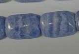 CAG4390 15.5 inches 18*25mm rectangle dyed blue lace agate beads