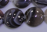 CAG4448 15.5 inches 25mm flat round botswana agate beads wholesale