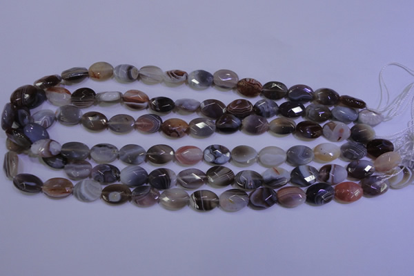 CAG4462 15.5 inches 10*14mm faceted oval botswana agate beads