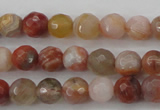 CAG4471 15.5 inches 6mm faceted round pink botswana agate beads