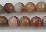 CAG4473 15.5 inches 10mm faceted round pink botswana agate beads