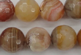 CAG4475 15.5 inches 14mm faceted round pink botswana agate beads