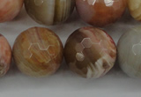 CAG4476 15.5 inches 16mm faceted round pink botswana agate beads