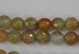 CAG4481 15.5 inches 6mm faceted round fire crackle agate beads