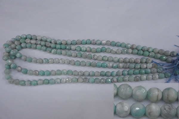 CAG4484 15.5 inches 6mm faceted round agate beads wholesale