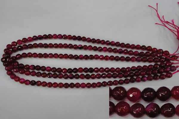 CAG4489 15.5 inches 6mm faceted round agate beads wholesale