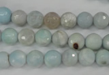 CAG4493 15.5 inches 8mm faceted round fire crackle agate beads