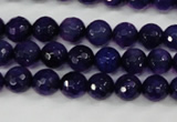 CAG4495 15.5 inches 8mm faceted round fire crackle agate beads