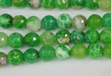 CAG4496 15.5 inches 8mm faceted round fire crackle agate beads