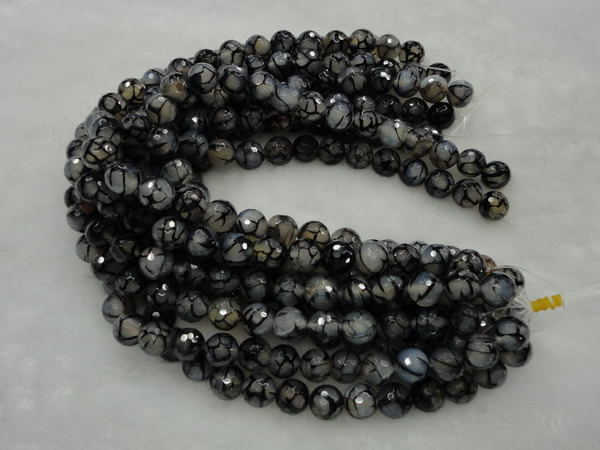 CAG450 15.5 inches 10mm faceted round agate beads Wholesale