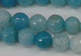 CAG4500 15.5 inches 8mm faceted round fire crackle agate beads