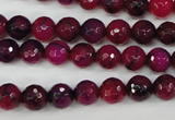 CAG4503 15.5 inches 8mm faceted round fire crackle agate beads