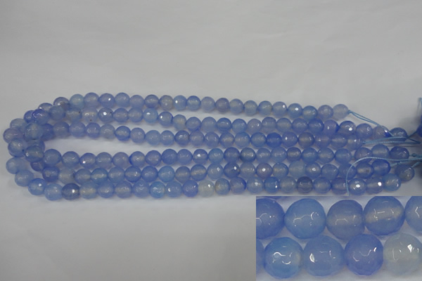 CAG4505 15.5 inches 8mm faceted round agate beads wholesale