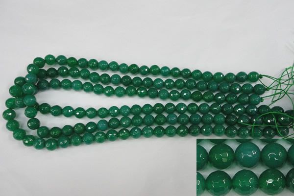 CAG4507 15.5 inches 8mm faceted round agate beads wholesale