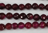 CAG4508 15.5 inches 8mm faceted round agate beads wholesale