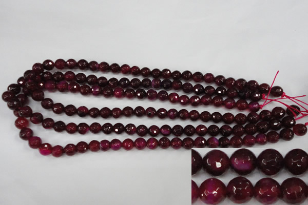 CAG4508 15.5 inches 8mm faceted round agate beads wholesale