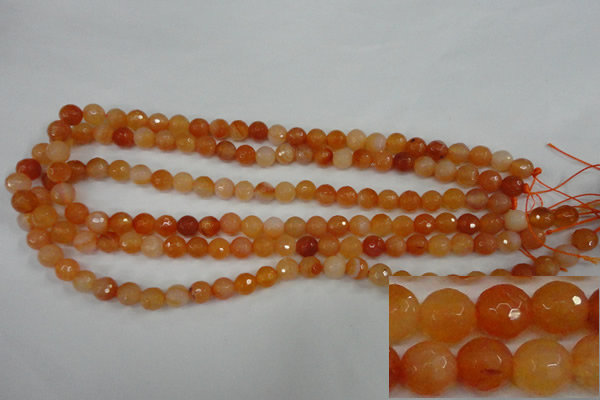 CAG4509 15.5 inches 8mm faceted round agate beads wholesale