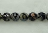 CAG451 15.5 inches 14mm faceted round agate beads Wholesale