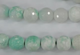 CAG4516 15.5 inches 10mm faceted round fire crackle agate beads