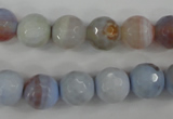 CAG4533 15.5 inches 10mm faceted round agate beads wholesale