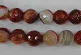 CAG4534 15.5 inches 10mm faceted round agate beads wholesale