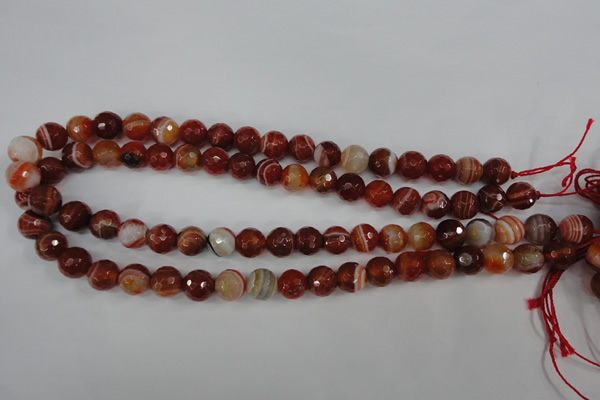 CAG4534 15.5 inches 10mm faceted round agate beads wholesale