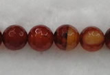 CAG454 15.5 inches 14mm faceted round agate gemstone beads Wholesale