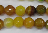 CAG4550 15.5 inches 12mm faceted round agate beads wholesale