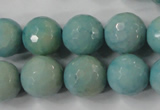 CAG4557 15.5 inches 14mm faceted round fire crackle agate beads