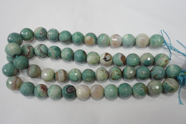 CAG4580 15.5 inches 16mm faceted round fire crackle agate beads