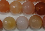 CAG4584 15.5 inches 16mm faceted round agate beads wholesale