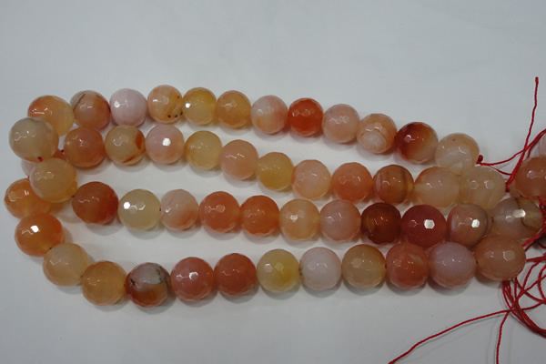 CAG4584 15.5 inches 16mm faceted round agate beads wholesale