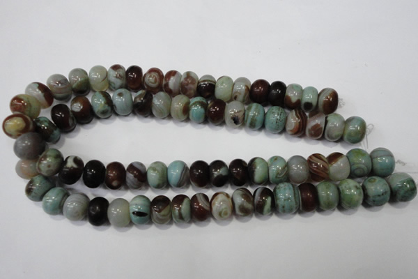 CAG4592 15.5 inches 10*14mm rondelle agate beads wholesale