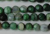 CAG4605 15.5 inches 4mm faceted round fire crackle agate beads