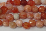 CAG4607 15.5 inches 4mm faceted round fire crackle agate beads