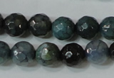 CAG4610 15.5 inches 6mm faceted round fire crackle agate beads