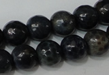 CAG4612 15.5 inches 6mm faceted round fire crackle agate beads