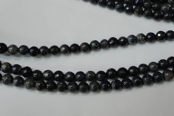 CAG4612 15.5 inches 6mm faceted round fire crackle agate beads