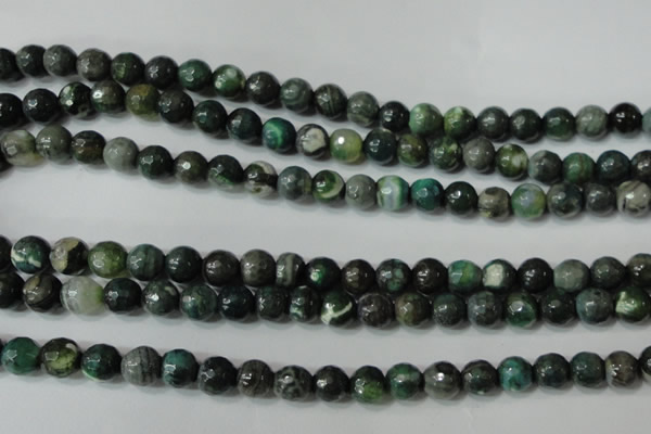 CAG4614 15.5 inches 6mm faceted round fire crackle agate beads