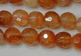 CAG4615 15.5 inches 6mm faceted round fire crackle agate beads