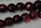 CAG4618 15.5 inches 6mm faceted round fire crackle agate beads