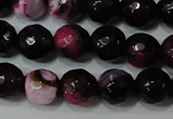 CAG4619 15.5 inches 6mm faceted round fire crackle agate beads