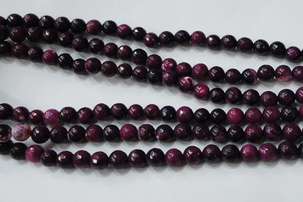 CAG4620 15.5 inches 6mm faceted round fire crackle agate beads