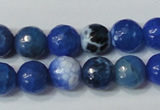 CAG4622 15.5 inches 6mm faceted round fire crackle agate beads