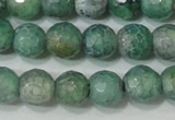 CAG4626 15.5 inches 6mm faceted round fire crackle agate beads